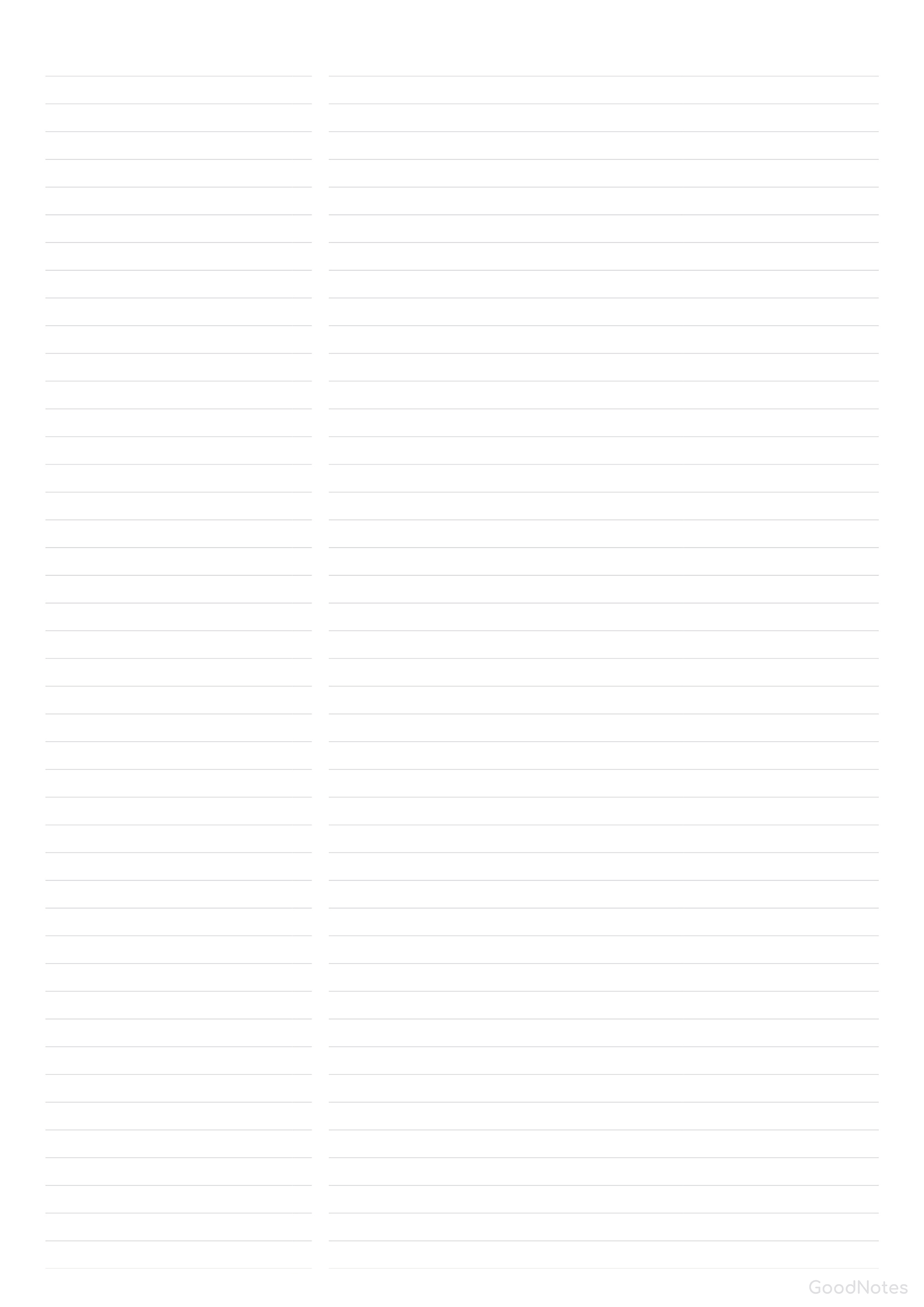 Lined Paper - Two Column Left